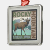 Nationaal park Rocky Mountain | Elk Metalen Ornament (Links)
