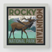 Nationaal park Rocky Mountain | Elk Vierkante Klok (Voorkant)
