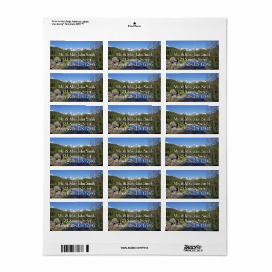 Nationaal park Rocky Mountain Etiket (Full Sheet)