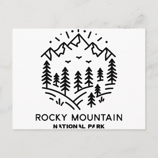 Nationaal park Rocky Mountain Feestdagenkaart (Voorkant)