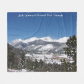 Nationaal Park Rocky Mountain Fleece Deken (Voorkant (Horizontaal))