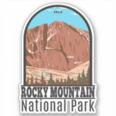 Nationaal Park Rocky Mountain Langen Peak  Sticker (Voorkant)