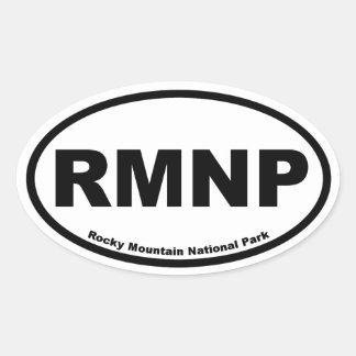 Nationaal park Rocky Mountain Ovale Sticker