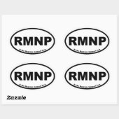 Nationaal park Rocky Mountain Ovale Sticker (Vel)