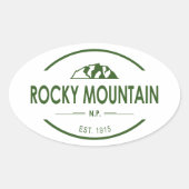 Nationaal park Rocky Mountain Ovale Sticker (Voorkant)