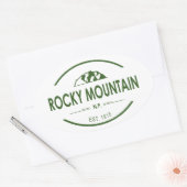 Nationaal park Rocky Mountain Ovale Sticker (Envelop)