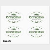 Nationaal park Rocky Mountain Ovale Sticker (Vel)
