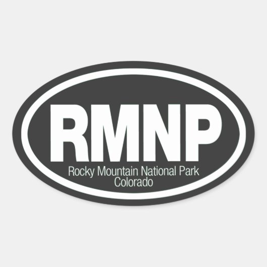 Nationaal park Rocky Mountain Ovale Sticker (Voorkant)