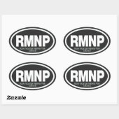 Nationaal park Rocky Mountain Ovale Sticker (Vel)