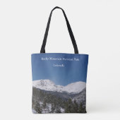 Nationaal park Rocky Mountain rond canvas tas (Achterkant)