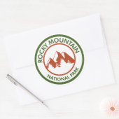 Nationaal park Rocky Mountain Ronde Sticker (Envelop)