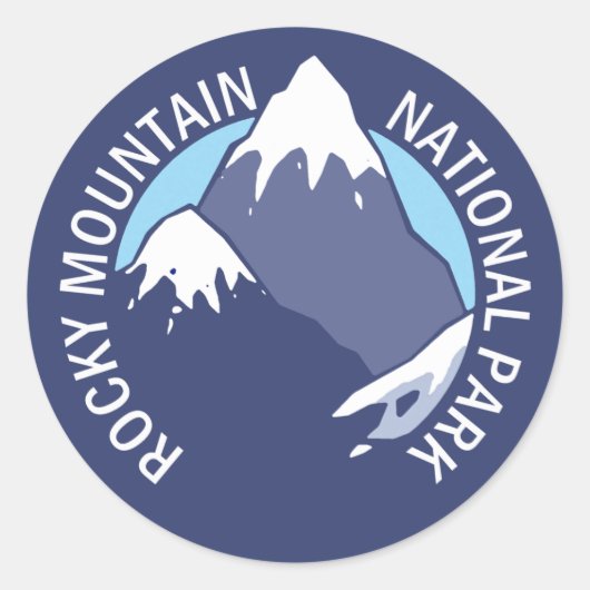 Nationaal park Rocky Mountain Ronde Sticker (Voorkant)