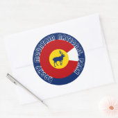 Nationaal park Rocky Mountain Ronde Sticker (Envelop)