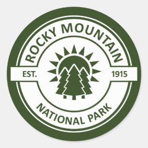 Nationaal park Rocky Mountain Ronde Sticker