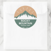 Nationaal park Rocky Mountain Ronde Sticker (Tas)