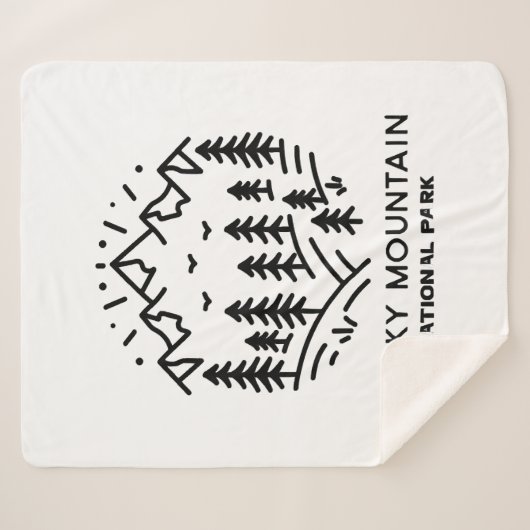 Nationaal park Rocky Mountain Sherpa Deken (Voorkant (horizontaal))