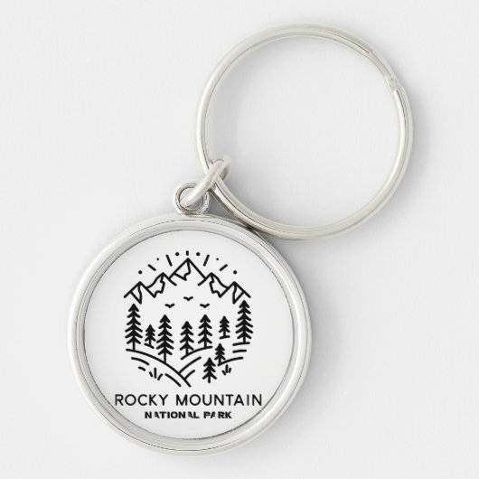 Nationaal park Rocky Mountain Sleutelhanger (Voorkant)