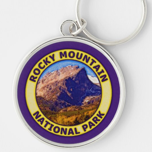 Nationaal park Rocky Mountain Sleutelhanger (Voorkant)