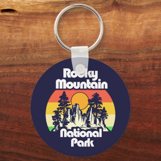 Nationaal park Rocky Mountain Sleutelhanger (Achterkant)