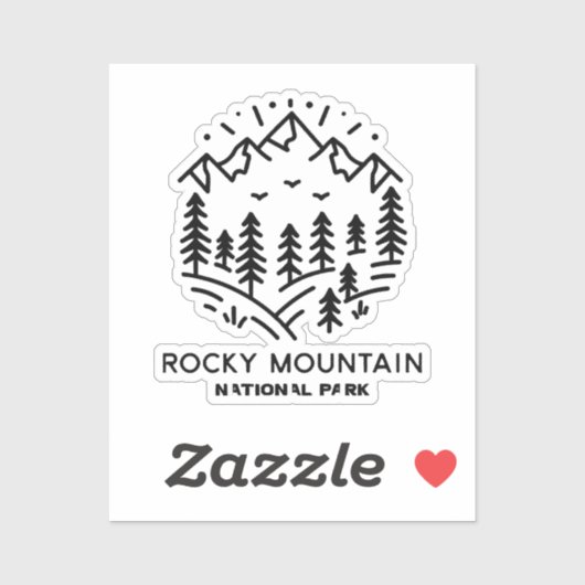 Nationaal park Rocky Mountain Sticker (Vel)