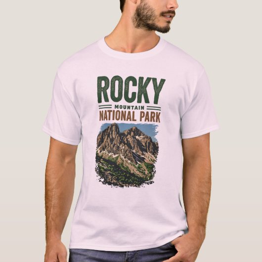Nationaal park Rocky Mountain T-shirt (Voorkant)
