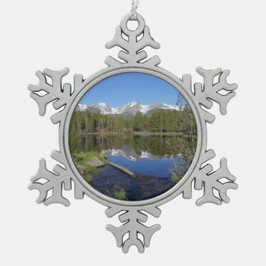 Nationaal park Rocky Mountain Tin Sneeuwvlok Ornament (Voorkant)