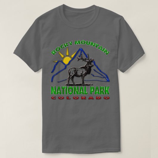 Nationaal Park Rocky Mountain Triblend T-shirt (Design voorkant)