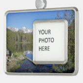 Nationaal park Rocky Mountain Verzilverd Omlijst Ornament (Links)