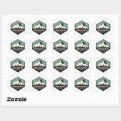 Nationaal park Rocky Mountain Vierkante Sticker (Vel)