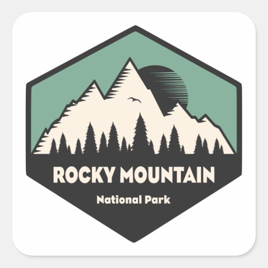 Nationaal park Rocky Mountain Vierkante Sticker (Voorkant)