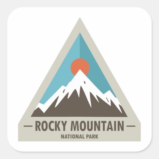 Nationaal park Rocky Mountain Vierkante Sticker (Voorkant)