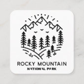 Nationaal park Rocky Mountain Vierkante Visitekaartje (Achterkant)