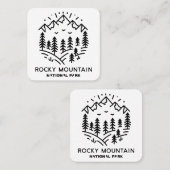 Nationaal park Rocky Mountain Vierkante Visitekaartje (Voorkant / Achterkant)