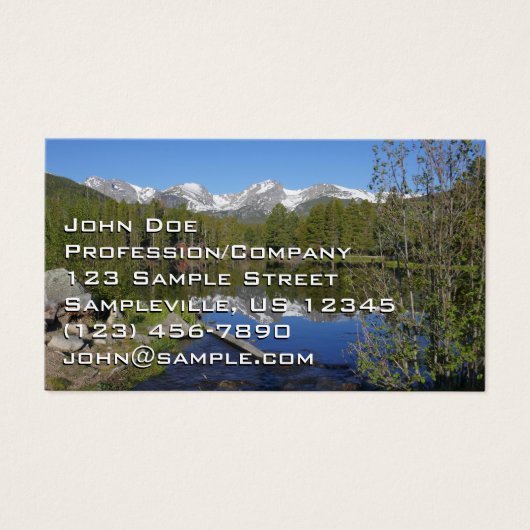 Nationaal park Rocky Mountain Visitekaartje (Voorkant)