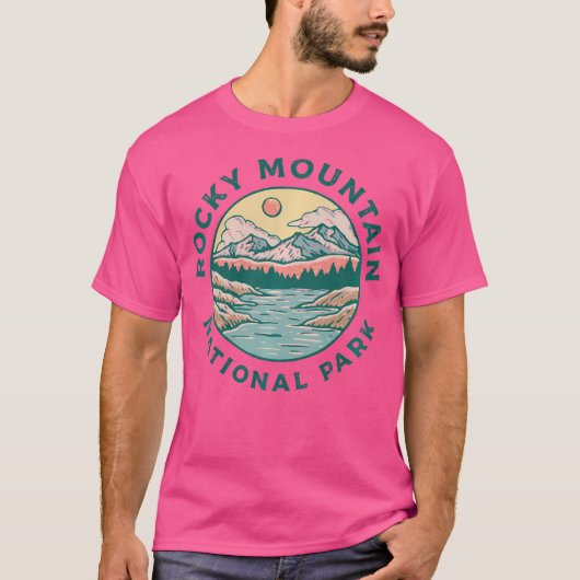 Nationaal park Rocky Mountains , vervormd C T-shirt (Voorkant)
