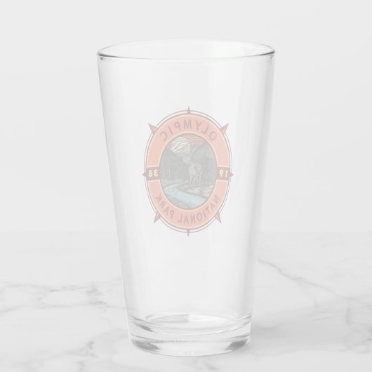 Nationaal park Roosevelt Elk Retro Compass Glas (Achterkant)
