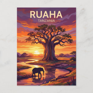 Nationaal park Ruaha Tanzania Briefkaart