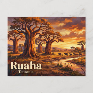 Nationaal park Ruaha Tanzania Briefkaart