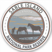 Nationaal Park Sable Island Reserve Canada  Sticker (Voorkant)