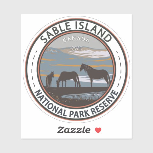Nationaal Park Sable Island Reserve Canada  Sticker (Vel)