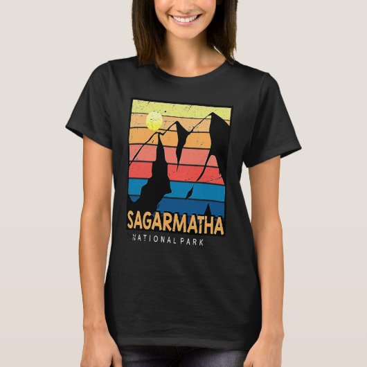 Nationaal Park Sagarmatha Everest Tibet Nepal 1976 T-shirt (Voorkant)