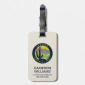 Nationaal park Saguaro Bagagelabel (Achterkant verticaal)