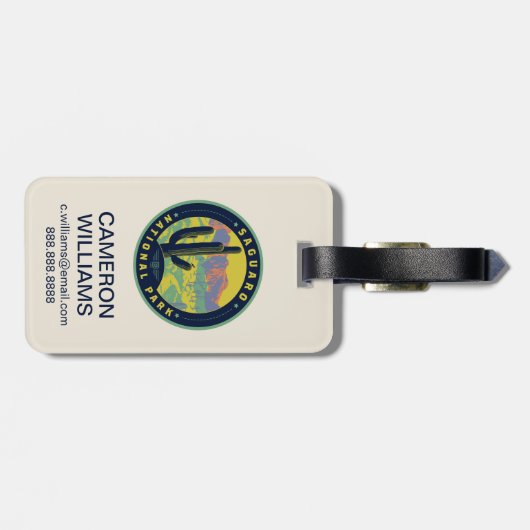 Nationaal park Saguaro Bagagelabel (Achterkant horizontaal)