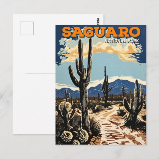 Nationaal park Saguaro Briefkaart (Voorkant / Achterkant)