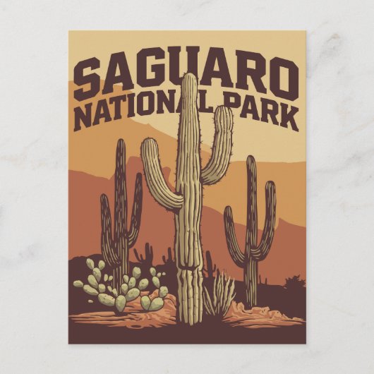 Nationaal park Saguaro Briefkaart (Voorkant)
