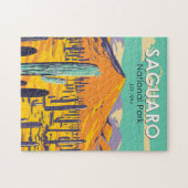 Nationaal Park Saguaro Cacti in het voorjaar van d Legpuzzel (Horizontaal)