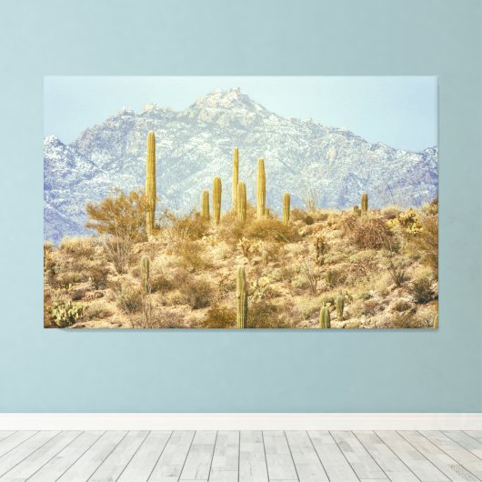 Nationaal park Saguaro Canvas Afdruk (Insitu (Houten vloer))