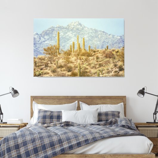 Nationaal park Saguaro Canvas Afdruk (Insitu (Slaapkamer))