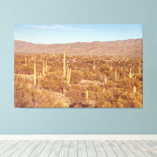 Nationaal park Saguaro Canvas Afdruk (Insitu (Houten vloer))
