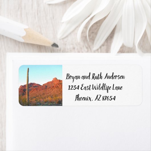 Nationaal park Saguaro Etiket (Insitu)